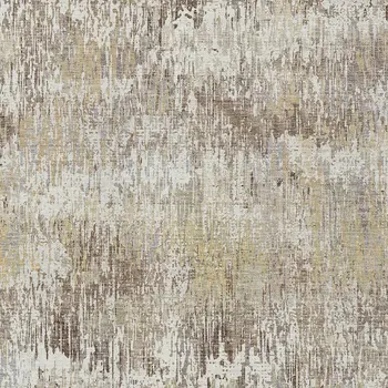 9' X 12' Ivory And Taupe Striped Washable Indoor Outdoor Area Rug