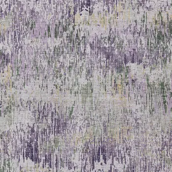 5' X 8' Lavender And Purple Striped Washable Indoor Outdoor Area Rug