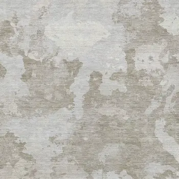 8' X 10' Taupe And Brown Abstract Washable Indoor Outdoor Area Rug