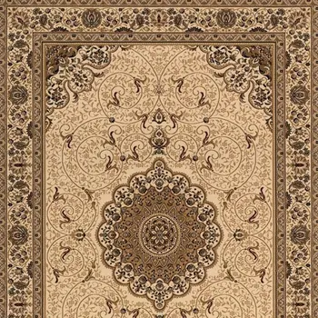 3' X 5' Tan And Brown Oriental Area Rug