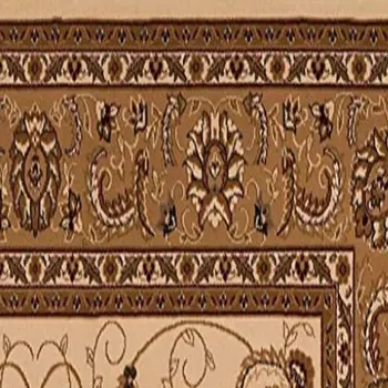 19' Runner Tan And Brown Oriental Runner Rug