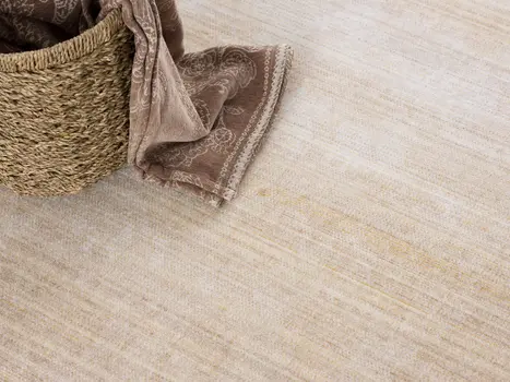 11' Beige Blue And Brown Abstract Runner Rug