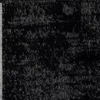 3' Gray And Black Geometric Square Rug