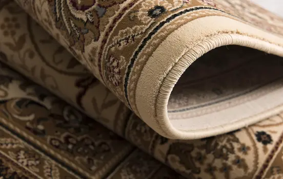 3' Beige And Brown Oriental Square Rug