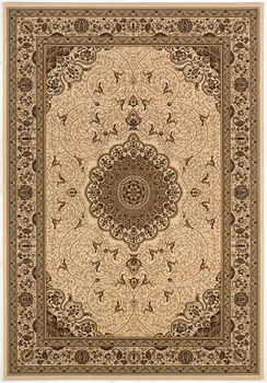 2' X 3' Beige And Brown Oriental Area Rug