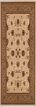 11' Beige And Brown Oriental Runner Rug