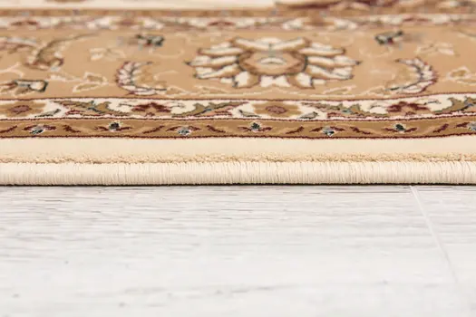 11' Beige And Brown Oriental Runner Rug