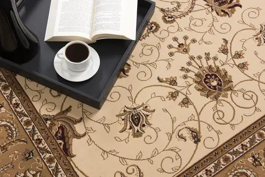 11' Beige And Brown Oriental Runner Rug
