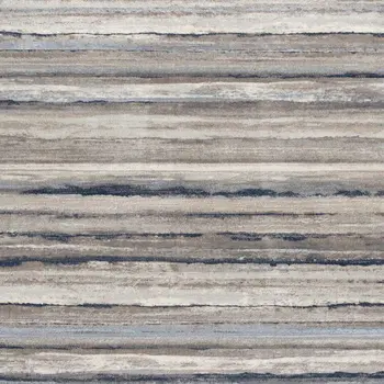 14' Blue Brown And Beige Striped Runner Rug