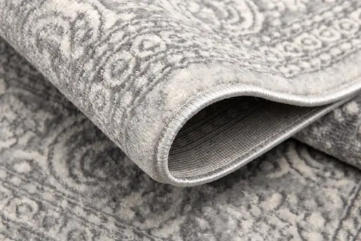 16' Gray And Beige Oriental Runner Rug
