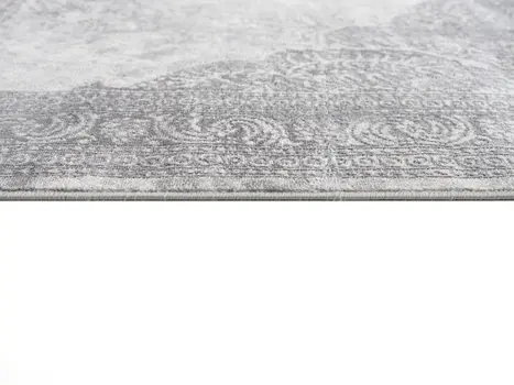 16' Gray And Beige Oriental Runner Rug