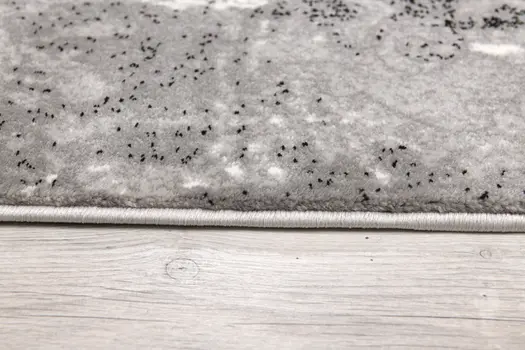 2' X 3' Gray Black And Ivory Damask Area Rug