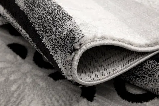 2' X 2' Gray And Black Floral Square Rug