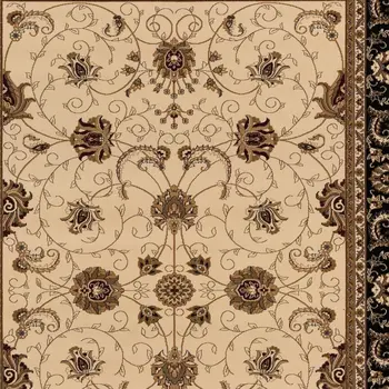2' X 3' Beige Black And Brown Oriental Area Rug