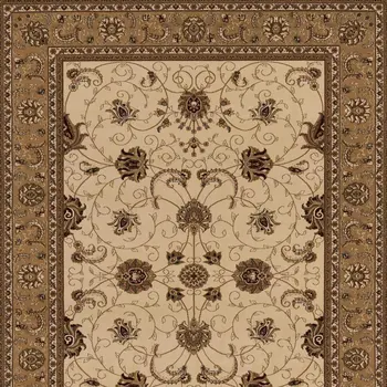 2' X 3' Beige And Brown Oriental Area Rug