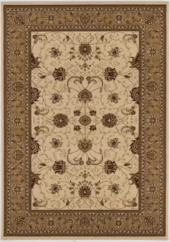2' X 2' Beige And Brown Oriental Square Rug