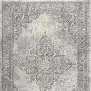 2' X 2' Gray And Beige Oriental Square Rug