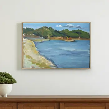 Inlet Beach Natural Floater Frame Wall Art