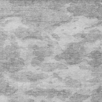 9' X 12' Silver And Gray Abstract Washable Indoor Outdoor Area Rug