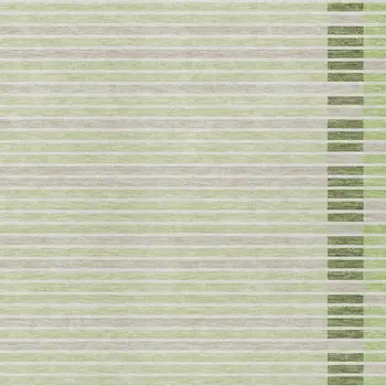 8' X 10' Artichoke Green And Mint Green Striped Washable Indoor Outdoor Area Rug