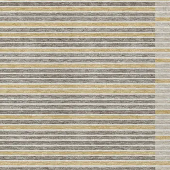 5' X 8' Brown And Ivory Striped Washable Indoor Outdoor Area Rug