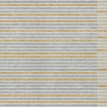 5' X 8' Gray And Silver Striped Washable Indoor Outdoor Area Rug