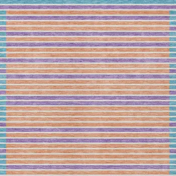 9' X 12' Lime Green And Ivory Striped Washable Indoor Outdoor Area Rug