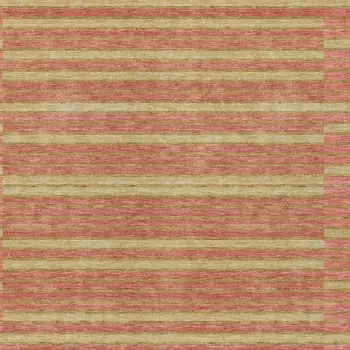 3' X 5' Pewter And Gold Striped Washable Indoor Outdoor Area Rug