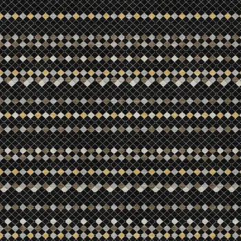 9' X 12' Black And Taupe Striped Washable Indoor Outdoor Area Rug