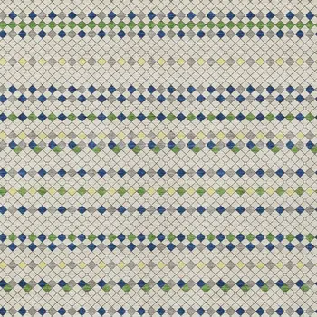 8' X 10' Linen And Lime Green Striped Washable Indoor Outdoor Area Rug