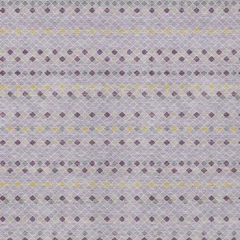 3' X 5' Lavender And Ivory Striped Washable Indoor Outdoor Area Rug