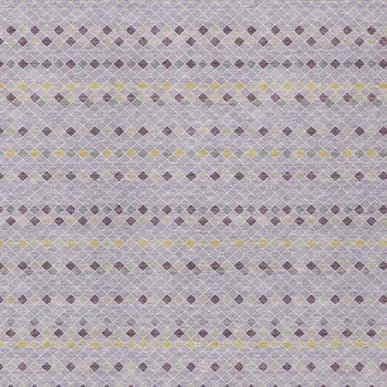 8' X 10' Lavender And Ivory Striped Washable Indoor Outdoor Area Rug