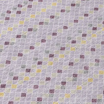 9' X 12' Lavender And Ivory Striped Washable Indoor Outdoor Area Rug