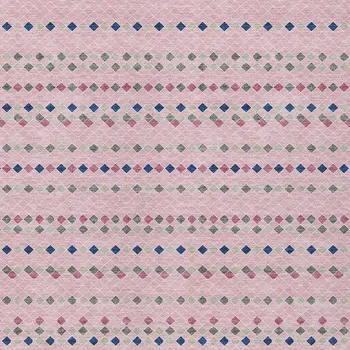 8' X 10' Pink And Ivory Striped Washable Indoor Outdoor Area Rug