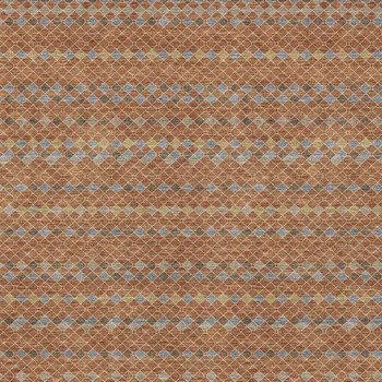 8' X 10' Orange And Taupe Striped Washable Indoor Outdoor Area Rug