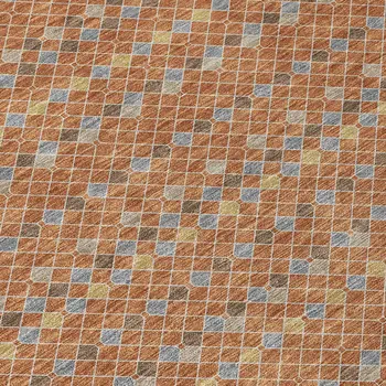 8' X 10' Orange And Taupe Striped Washable Indoor Outdoor Area Rug