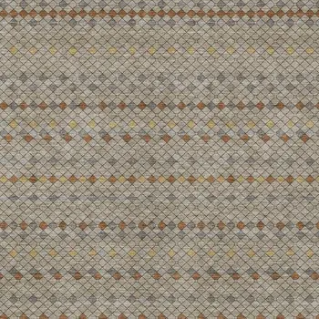 3' X 5' Taupe And Copper Striped Washable Indoor Outdoor Area Rug