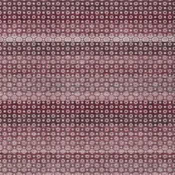 8' X 10' Red And Burgundy Striped Washable Indoor Outdoor Area Rug