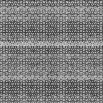 9' X 12' Gray And Silver Striped Washable Indoor Outdoor Area Rug