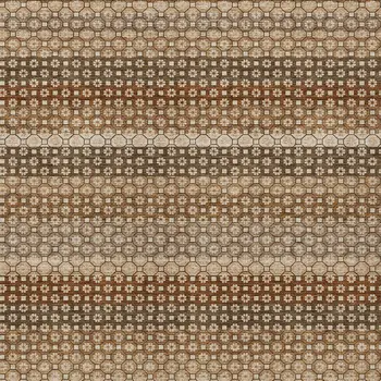 3' X 5' Orange And Copper Striped Washable Indoor Outdoor Area Rug