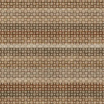 5' X 8' Orange And Copper Striped Washable Indoor Outdoor Area Rug