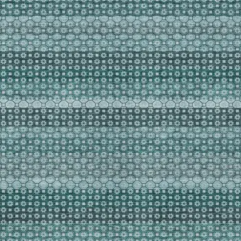 3' X 5' Teal Blue And Aqua Striped Washable Indoor Outdoor Area Rug