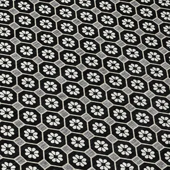 8' Black And Gray Round Floral Washable Indoor Outdoor Area Rug