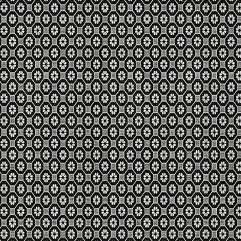 8' X 10' Black And Gray Floral Washable Indoor Outdoor Area Rug