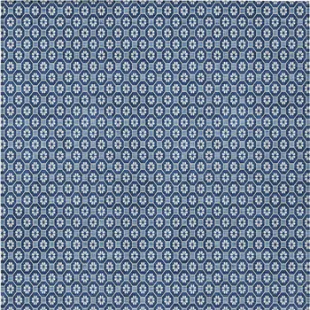 3' X 5' Blue And Sky Blue Floral Washable Indoor Outdoor Area Rug