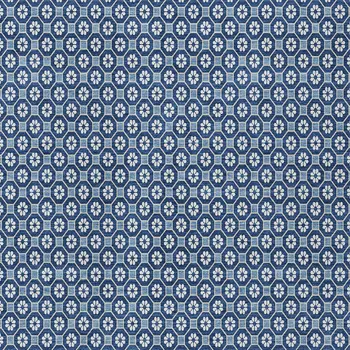 9' X 12' Blue And Sky Blue Floral Washable Indoor Outdoor Area Rug