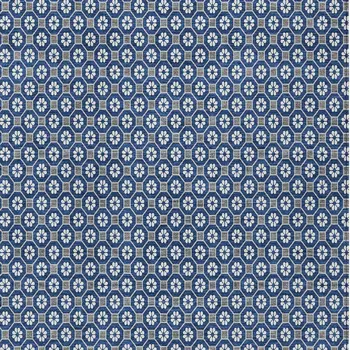 5' X 8' Navy Blue And Gray Floral Washable Indoor Outdoor Area Rug