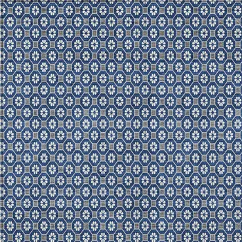 8' X 10' Navy Blue And Gray Floral Washable Indoor Outdoor Area Rug