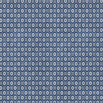 10' X 14' Navy Blue And Gray Floral Washable Indoor Outdoor Area Rug