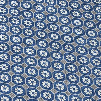 10' X 14' Navy Blue And Gray Floral Washable Indoor Outdoor Area Rug